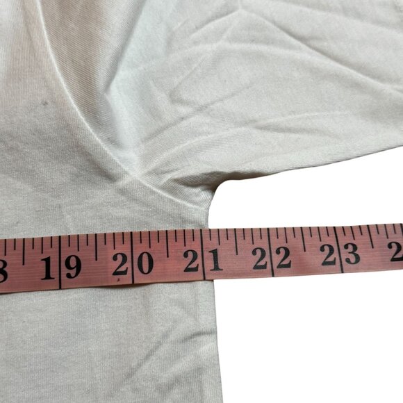 Kule White Organic Cotton "Happiness" Graphic Short Sleeve T-Shirt Size XL - Picture 4 of 5